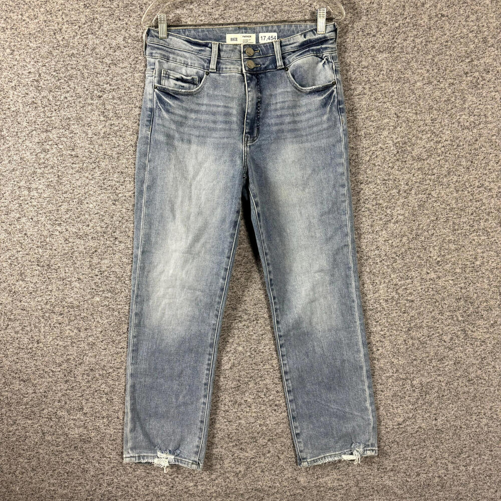 BKE Women's Size 28 Blue Parker Universal Fit High Rise Cropped Straight Jeans